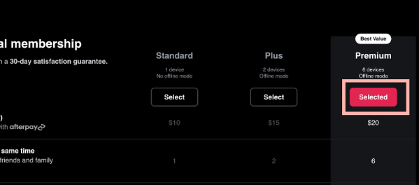 Choose the MasterClass Subscription Plan