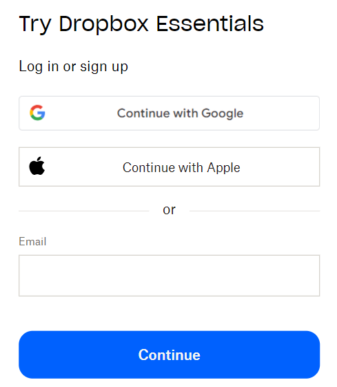 Create Your Dropbox Account