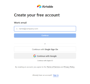 Create Your Free Account