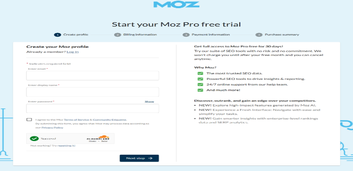 Create Your Moz Profile