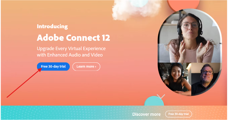 Adobe Connect website & Click Free 30 Day Trial