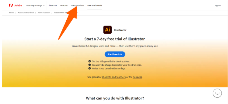 Adobe Illustrator's Official Website