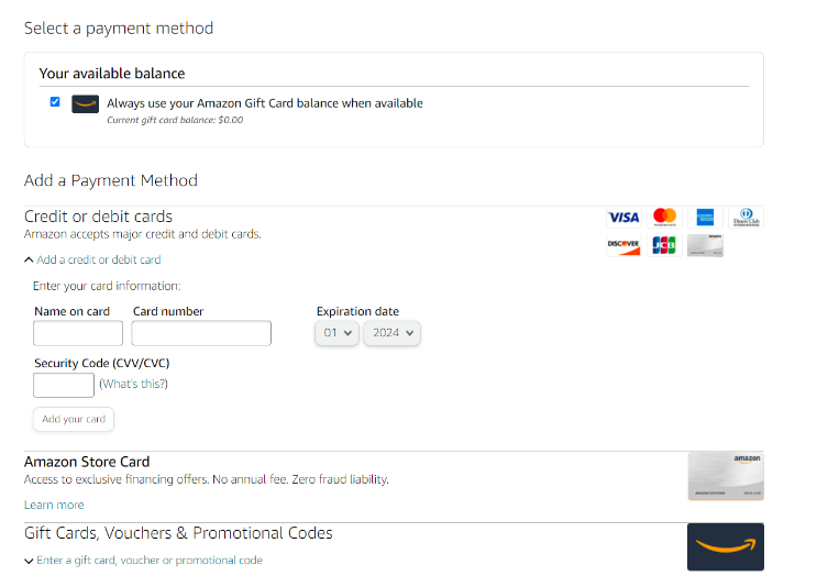  Choose Your Payment Method 