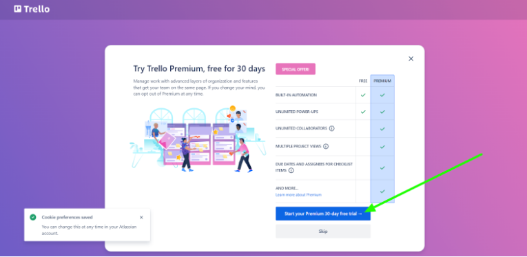 Confirm Your 30-day Free Trial For Trello