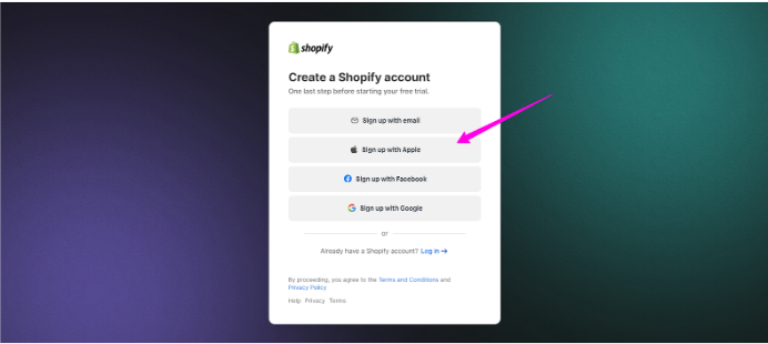 Create A Shopify Account