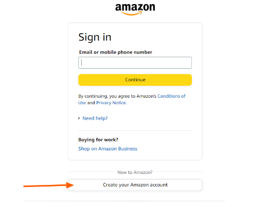 Create Your Amazon Account