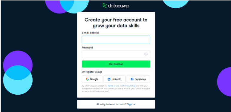 Create Your Free Account