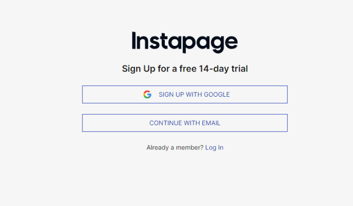 Create Your Instapage Free Account