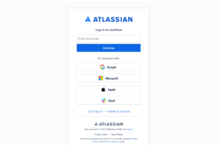 Create an Atlassian Account