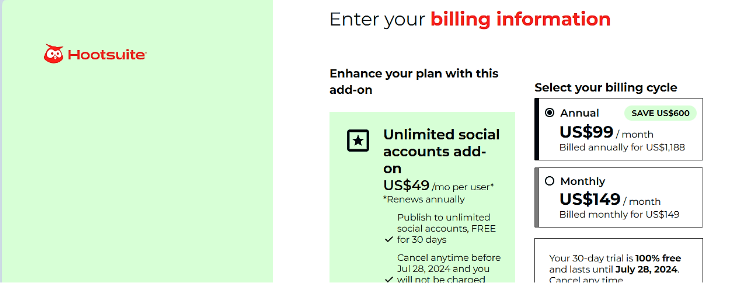 Enter Your Billing Information