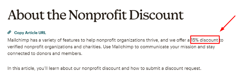 Mailchimp Discounts and Promotions