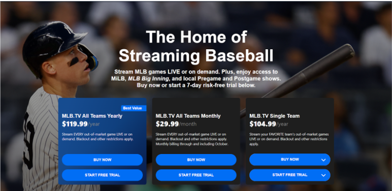 Official MLB.TV Website