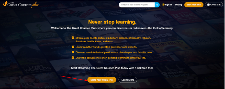 Official The Great Courses Plus Website 