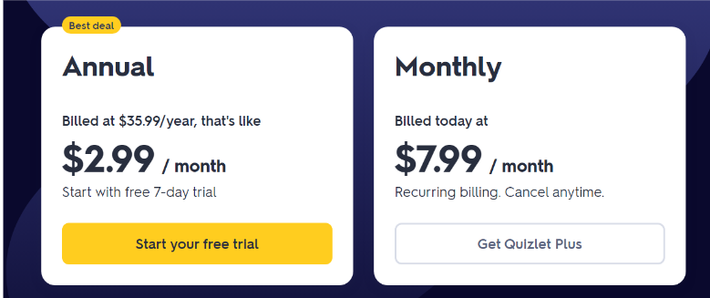 Quizlet Discount