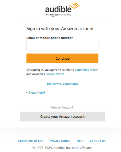 Sign In With Your Amazon Account