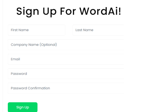 Sign Up For WordAI