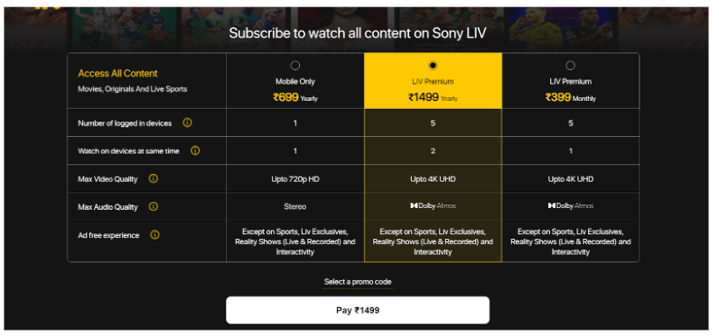 SonyLiv Free Trial 2024 Try 30 Days