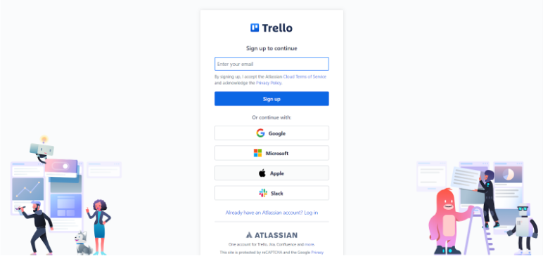 Trello Sign Up Page