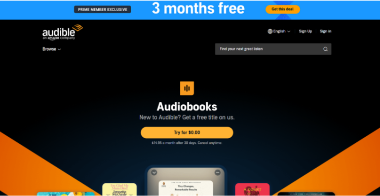 Visit The Audible Website