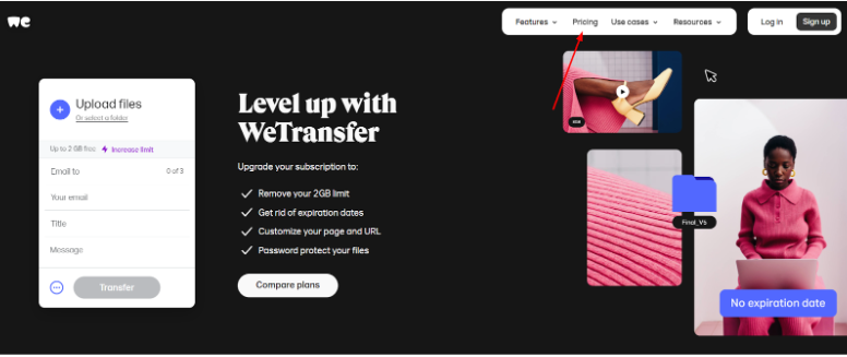 WeTransfer Website