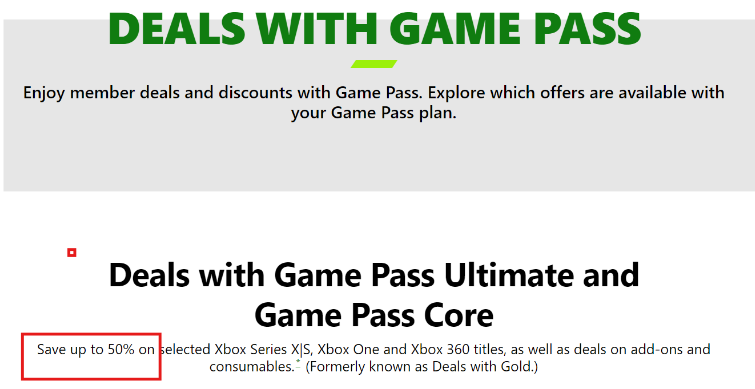 Xbox Game Pass Discount