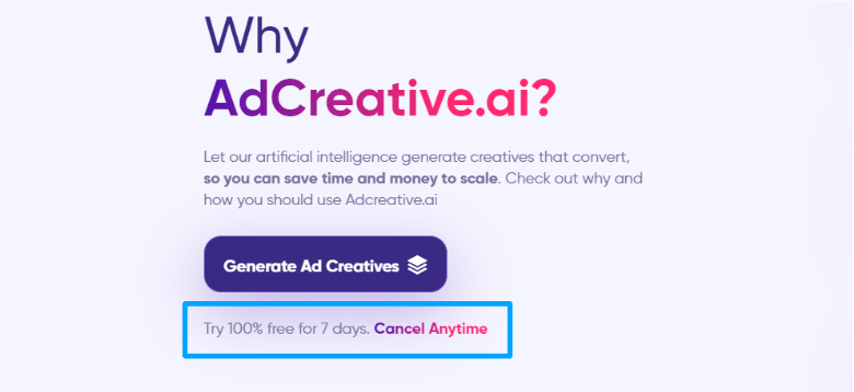 AdCreative.ai Free Trial