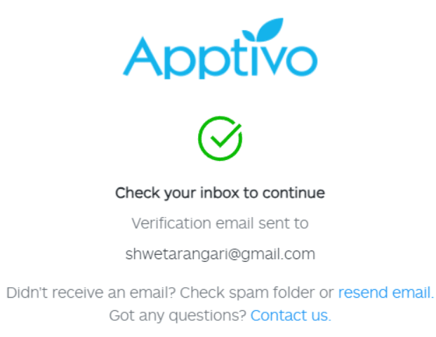 Check Your Email To Verify Your Email Address