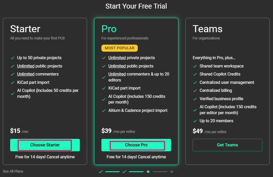 Choose Any Plan & Start Your Free Trial