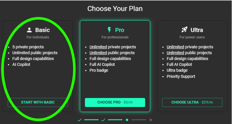 Choose The Basic Plan