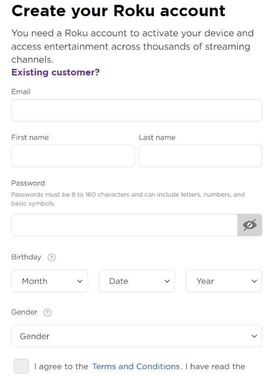 Create Your Roku Account