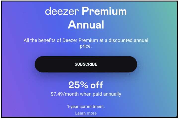 Deezer Discount