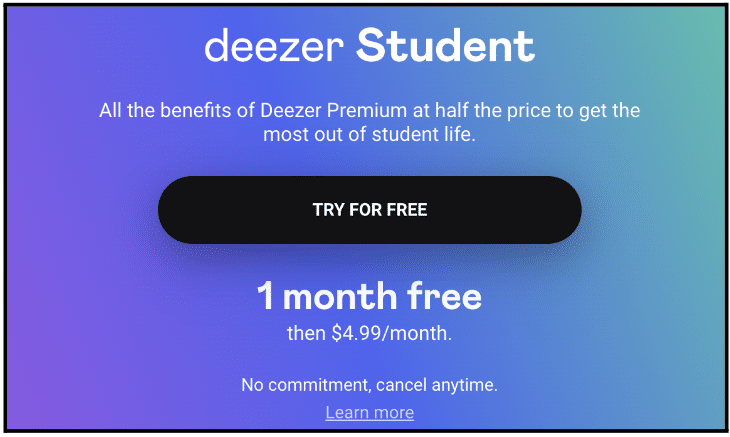 Deezer Other Plans