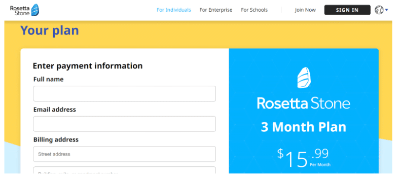 Enter Your Payment Information