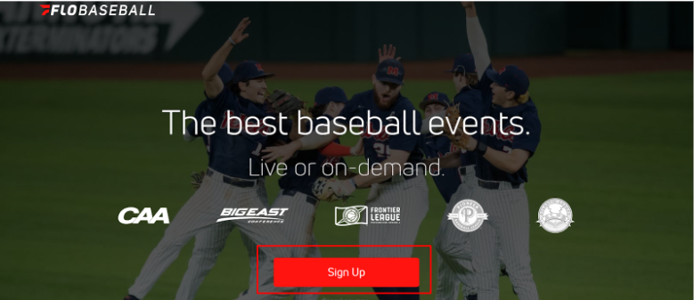 FloBaseball Sign-up Page