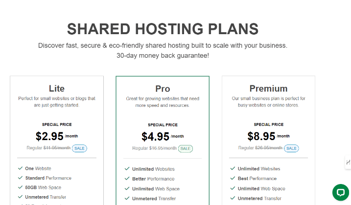 GreenGeeks Pricing 