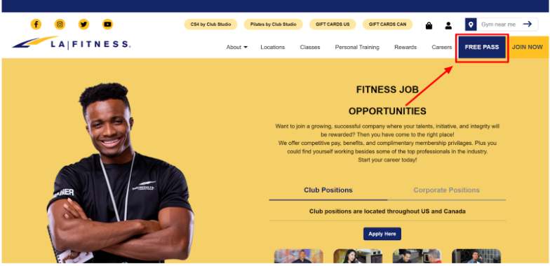 LA Fitness Website