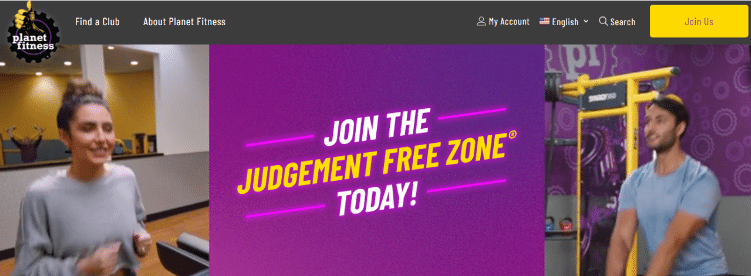 Planet Fitness's Official Website