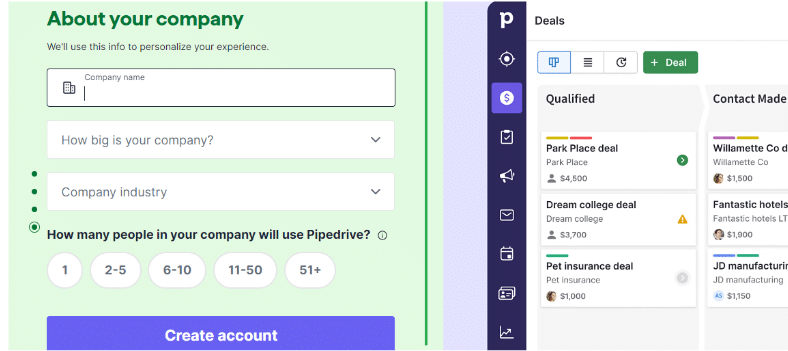 Provide Your Company Details & Click On Create Account