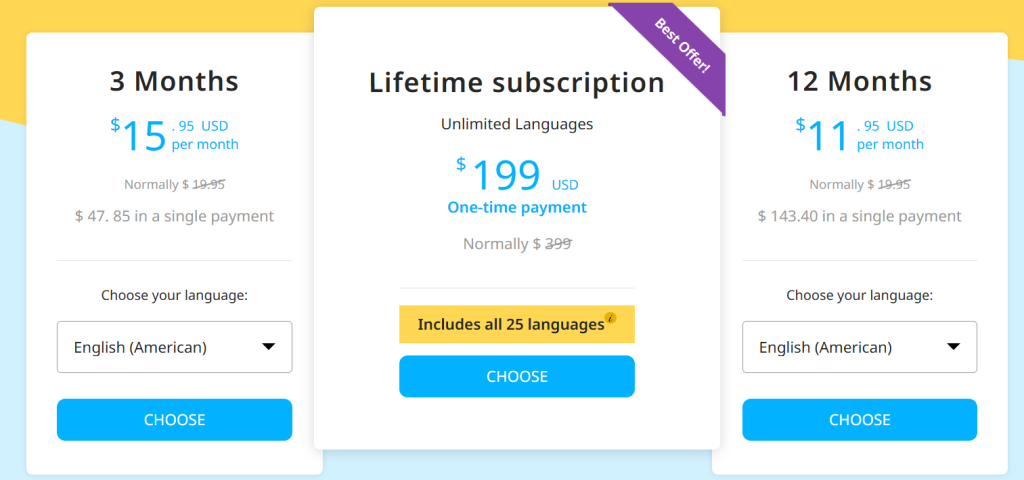 Rosetta Stone Pricing & Plans