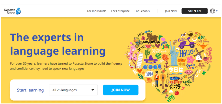 Rosetta Stone website