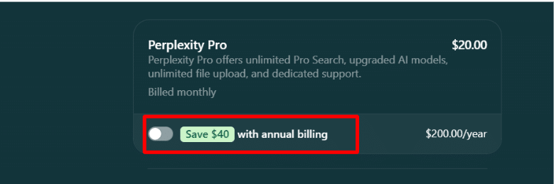 Save $40 On Perplexity Pro Annual Plans