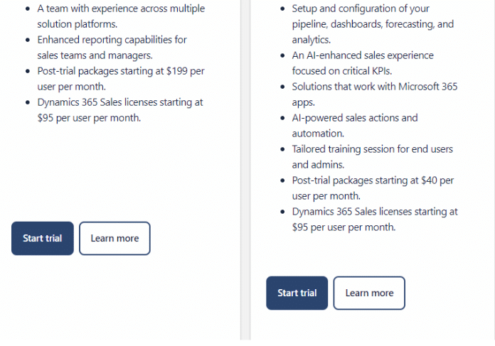 Select A Plan And Press Start Trial