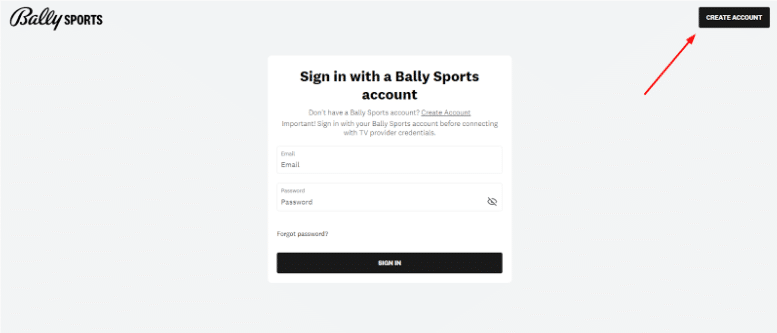 Sign In With Your Bally Sports Account