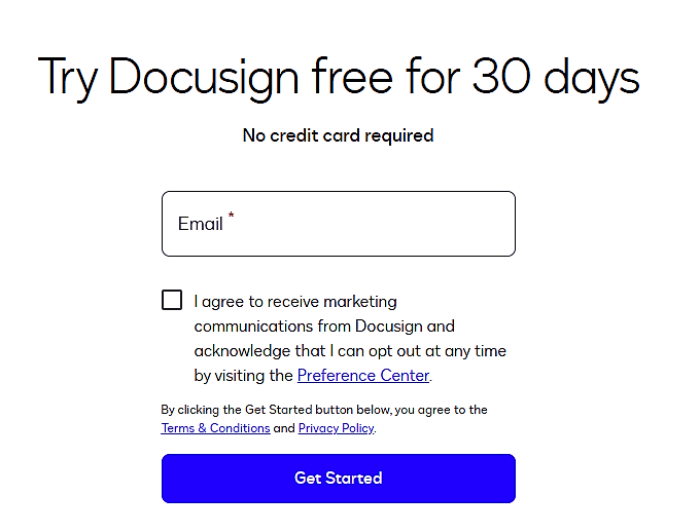 Try Dicusign Free For 30 Days