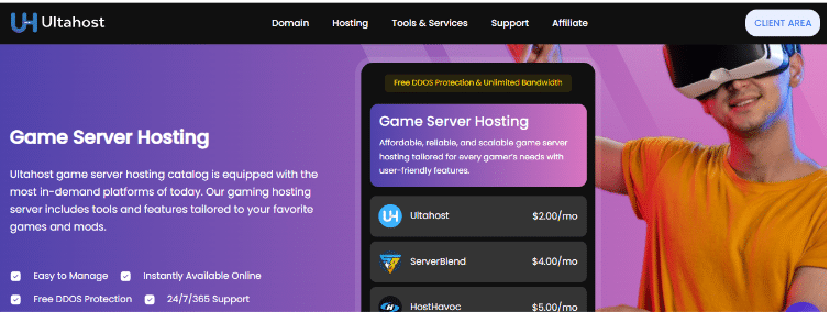 Ultahost Website & Click Hosting