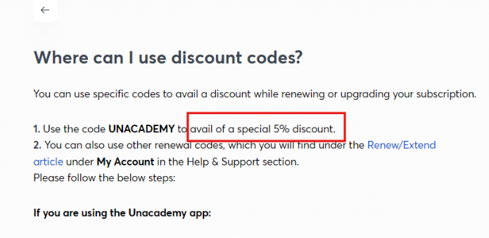 Unacademy Discount