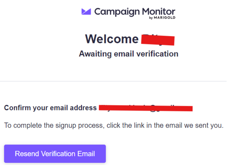 Verify Your Email Address To Complete Sign Up Process