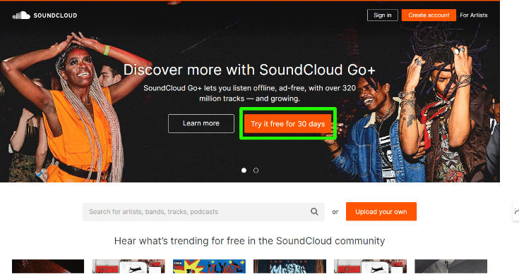 Visit the SoundCloud Website