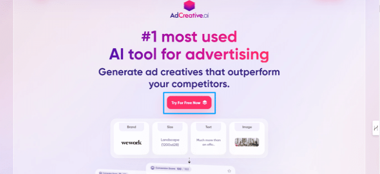 Visit the official website of AdCreative.ai