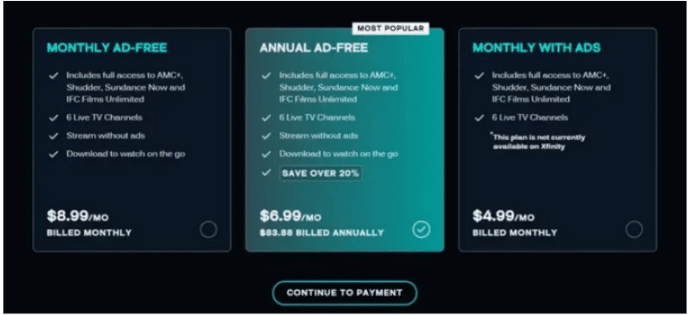 AMC+ Pricing & Plans